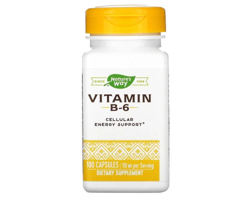 Nature's Way, Vitamin B-6, 50 mg, 100 Capsules