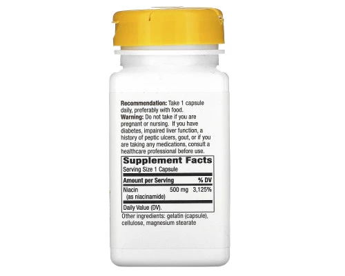Nature's Way, Никотинамид, 500 мг, 100 капсул Nature's Way, Никотинамид, 500 мг, 100 капсул