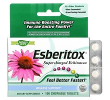 Enzymatic Therapy, Esberitox усиленная эхинацея для иммунитета, 100 жевательных таблеток