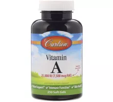 Carlson Labs, Витамин А, 25000 МЕ, 250 капсул