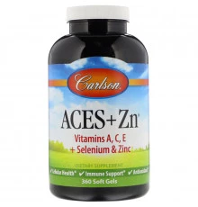 Carlson Labs, Витамины АСЕ + Цинк, 360 Гелевых Капсул