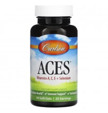 Carlson, ACES, Vitamins A, C, E + Selenium, 50 Soft Gels
