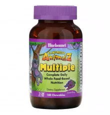 Bluebonnet Nutrition Тропические животные мультивитамин на основе цельных продуктов с натуральным вкусом винограда 180 жевательных конфет