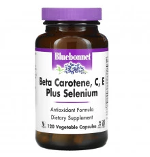 Bluebonnet Nutrition, Бета-каротин, C, E и селен, 120 капсул в растительной оболочке