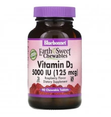 Bluebonnet Nutrition Жевательный витамин D3 5000 IU (международных единиц) 90 жевательных таблеток