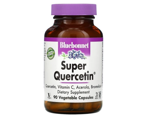 Bluebonnet Nutrition, Супер-кверцетин, 90 капсул в растительной оболочке