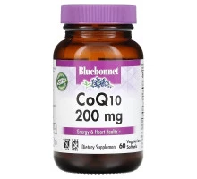 Bluebonnet Nutrition, CoQ10, 200 мг, 60 желатиновых капсул