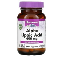 Bluebonnet Nutrition, Альфа-липоевая кислота, 600 мг, 60 капсул в растительной оболочке