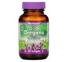 Bluebonnet Nutrition, Масло из экстракта листа душицы, 60 мягких капсул