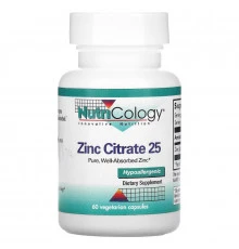 Nutricology Цитрат цинка 25 60 вегетарианских капсул