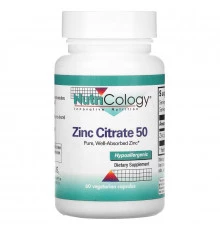 Nutricology Цитрат цинка 50 60 растительных капсул