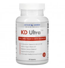 Arthur Andrew Medical, KD Ultra, Full Spectrum K2 with Vegan D3, 90 Capsules
