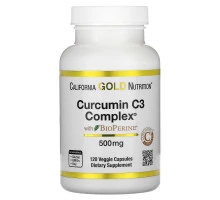 California Gold Nutrition, Куркумин C3 комплекс с биоперином, формула поддержки при воспалении, 500 мг, 120 вегетарианских капсул
