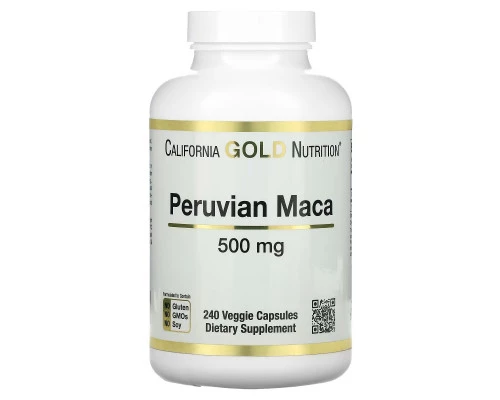 California Gold Nutrition Мака 500 мг 240 растительных капсул California Gold Nutrition Мака 500 мг 240 растительных капсул