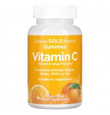 California Gold Nutrition, Витамин С, натуральный апельсиновый вкус, вегетарианский, 90 жевательных капсул