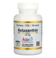 California Gold Nutrition, Natural Astaxanthin, USA Sourced, No Gluten, No GMOs, 12 mg, 120 Veggie Softgels