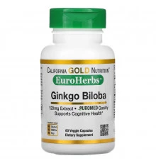 California Gold Nutrition, Ginkgo Biloba Extract, EuroHerbs, European Quality, 120 mg, 60 Veggie Capsules