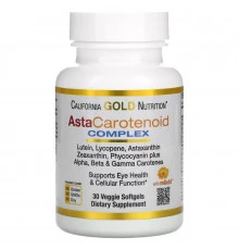 California Gold Nutrition, AstaCartenoid Complex, Lutein, Lycopene, Astaxanthin Complex, 30 Veggie Softgels