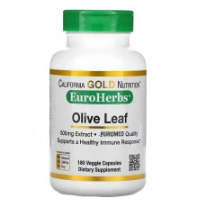 California Gold Nutrition, EuroHerbs, Olive Leaf Extract, 500 mg, 180 Veggie Capsules