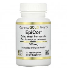 California Gold Nutrition, EpiCor, сухой дрожжевой ферментат, 500 мг, 30 растительных капсул