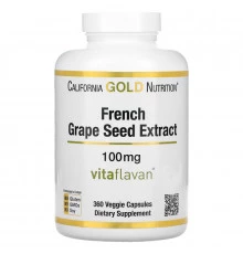 California Gold Nutrition, French Grape Seed Extract, VitaFlavan, Antioxidant Polyphenol, 100 mg, 360 Veggie Capsules