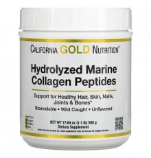 California Gold Nutrition, Hydrolyzed Marine Collagen Peptides, Unflavored, 17.64 oz (500 g)