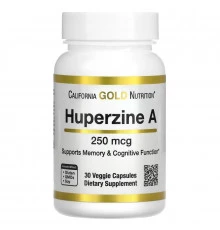 California Gold Nutrition, Huperzine A, 250 mcg, 30 Veggie Capsules