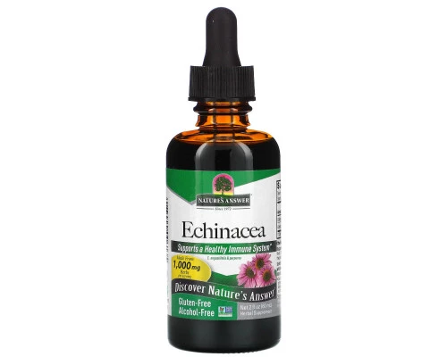 Nature's Answer, Эхинацея, без спирта, 1000 мг, 2 жидких унций (60 мл) Nature's Answer, Эхинацея, без спирта, 1000 мг, 2 жидких унций (60 мл)