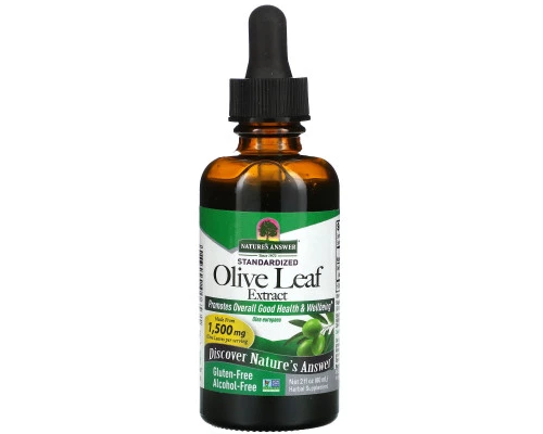 Nature's Answer, Оливковый лист, без спирта, 1500 мг, 2 жидких унции (60 мл) Nature's Answer, Оливковый лист, без спирта, 1500 мг, 2 жидких унции (60 мл)
