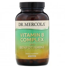Dr. Mercola, Комплекс витаминов группы B с бенфотиамином, 180 капсул
