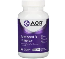 Advanced Orthomolecular Research AOR Продвинутый выпуск улучшенный B-комплекс 90 растительных капсул