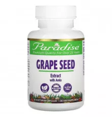 Paradise Herbs, ActiVin, Экстракт косточек винограда 90 овощных капсул