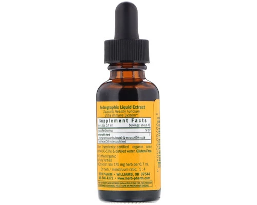 Herb Pharm, Андрографис, цельная трава, 1 жидкая унция (30 мл)