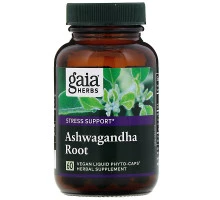 Gaia Herbs Отдельные травы Корень ашвагандхи 60 вегетарианских жидких фито-капсул