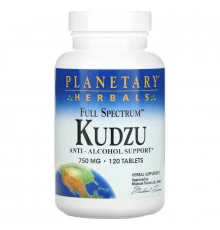 Planetary Herbals, Полный спектр, кудзу (пуэрария дольчатая), 750 мг, 120 таблеток