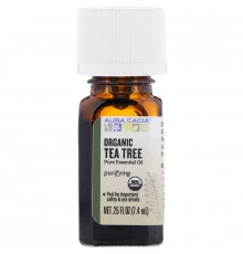Aura Cacia, Органическое, чайное дерево, 0,25 жидких унций (7,4 мл)