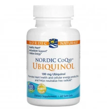 Nordic Naturals, Кофермент Q10 от Nordic, убихинол, 100 мг, 60 мягких капсул