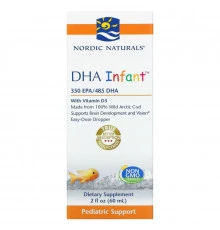 Nordic Naturals, DHA Infant, с витамином D3, 2 ж. унц.(60 мл)