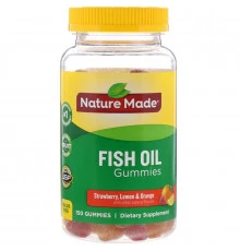 Nature Made, Adult Gummies Fish Oil, Orange, Lemon & Strawberry, 150 Gummies